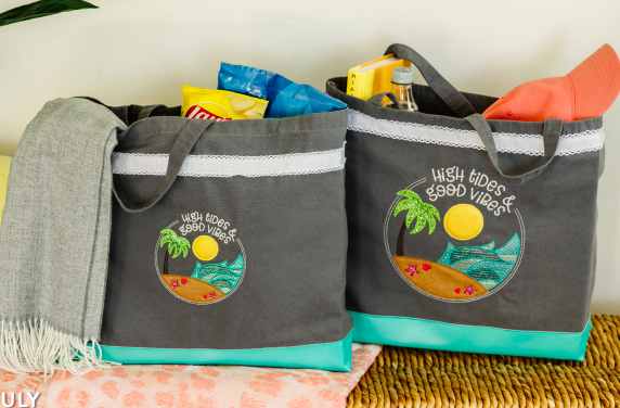 2023 July Kimberbell Klub (DESIGN ONLY) - Tides & Vibes Beach Tote