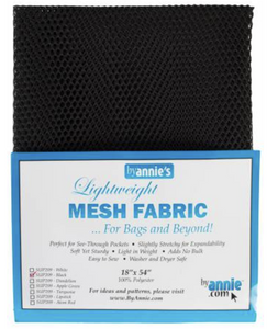 ByAnnie Lightweight Mesh Fabric BLACK - 18"x54"