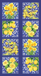 Ceramica BLUE - PANEL by Two Can Art for Andover Fabrics