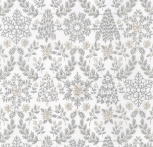 Holiday Flourish - Snow Flourish DOVE 1 by/for Robert Kauffman Fabrics