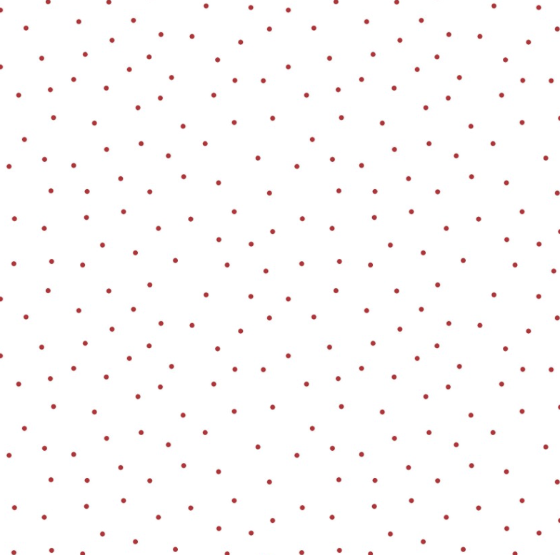 KimberBell Basics TINY DOTS White/Red