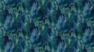 Northern Peaks TREES - BLUE by Deborah Edwards and Melanie Samra for No