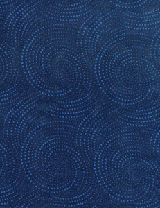 108" Wide Backing DOTTED SPIRAL - BLUE by/for Timeless Treasures