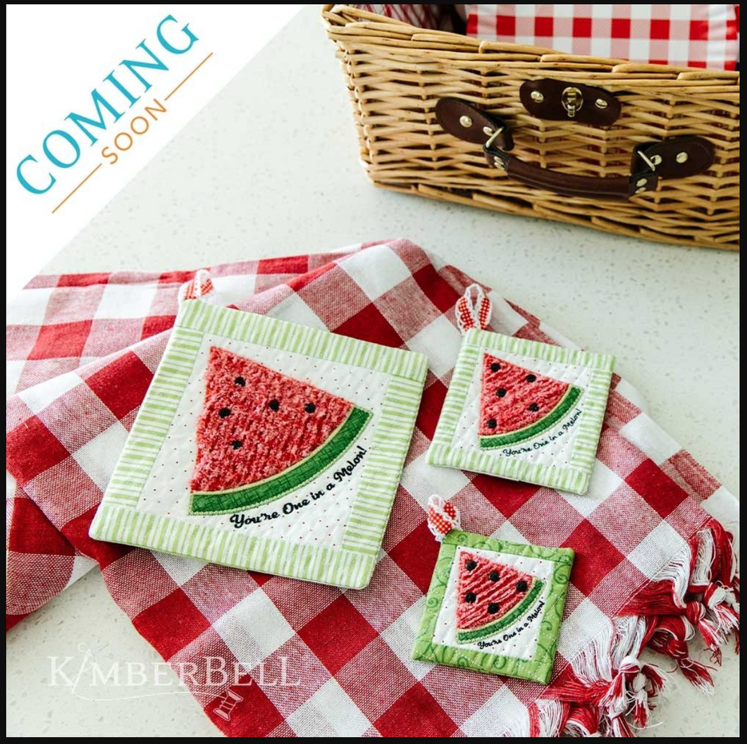 2022 May Kimberbell Klub (DESIGN ONLY) - Watermelon Chenille Hot Pad