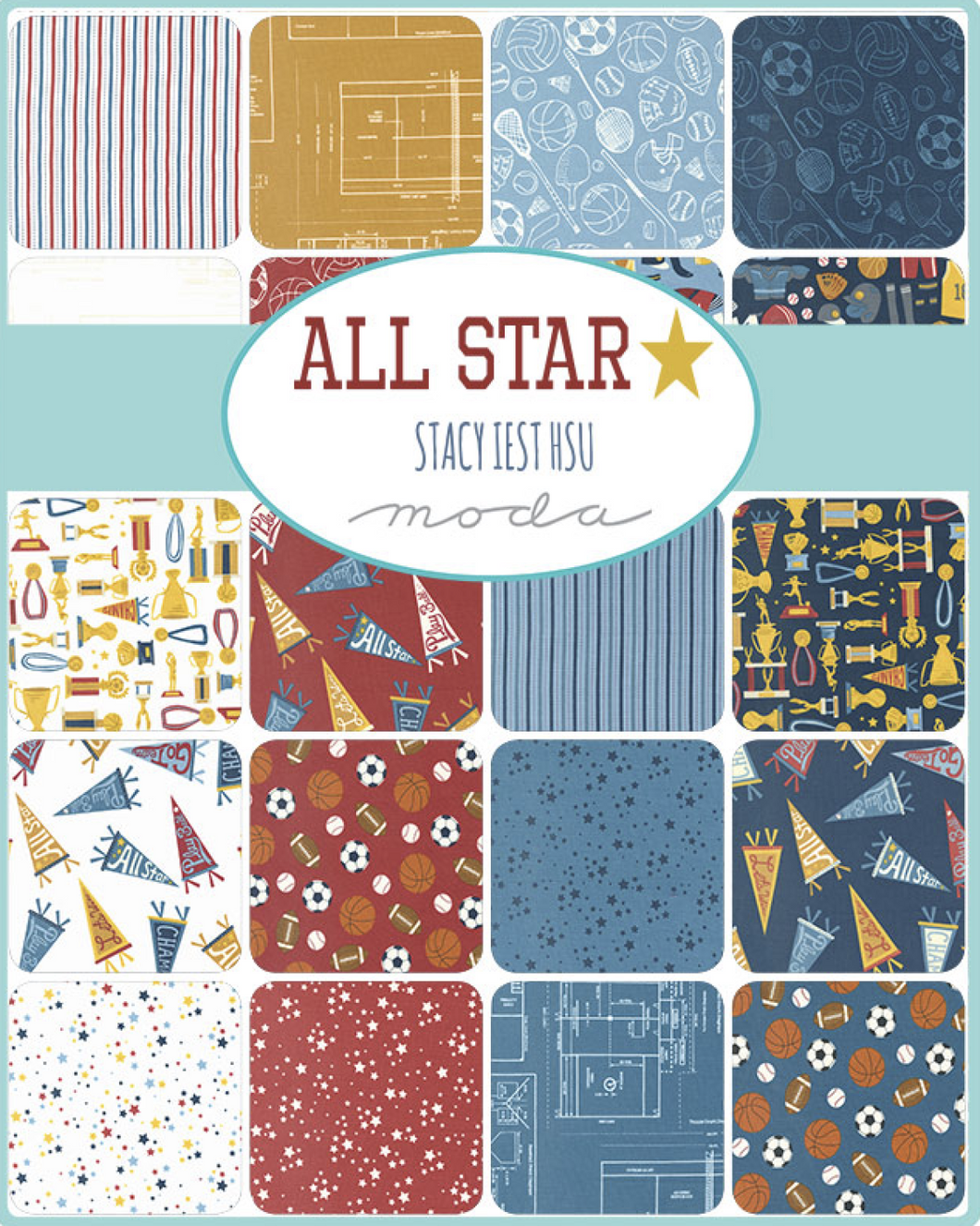 All Star CHARM PACK by Stacy Iest Hsu for Moda Fabrics