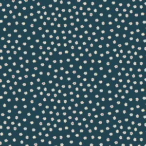 Ameilia DAISY - BLUE by Makower UK for Andover Fabrics