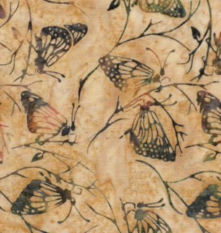 Autumn Wings MONARCH - WEEDS by/for Island Batiks