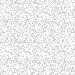 Bee Happy WHITE CLAMSHELL by/for Andover Fabrics