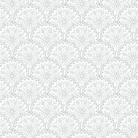 Bee Happy WHITE CLAMSHELL by/for Andover Fabrics