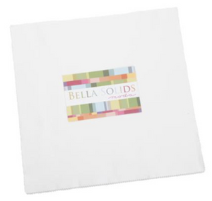 Bella Solids LAYER CAKE - WHITE for Moda Fabrics