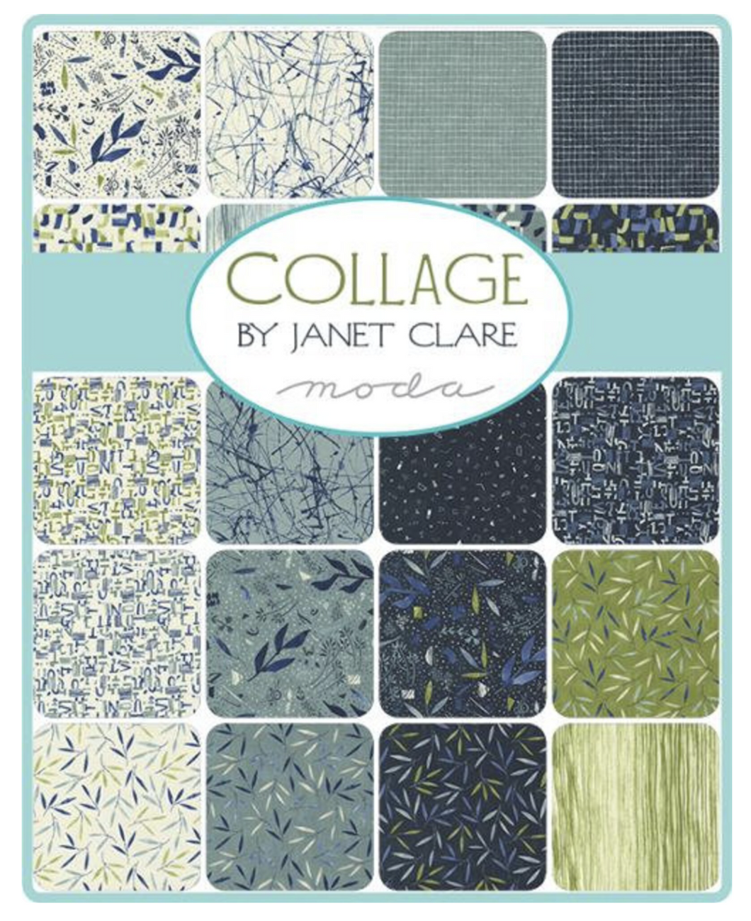 Collage MINI CHARMS by Janet Clare for Moda Fabrics