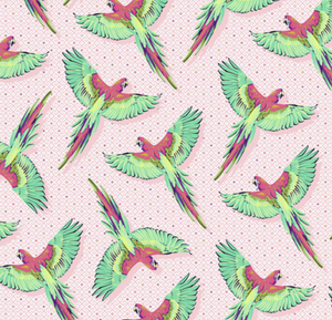 Daydreamer MACAW YA LATER - DRAGONFRUIT by Tula Pink for Free Spirit Fabrics