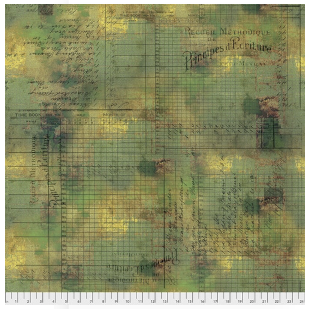 Eclectic Elements PRINCIPAL METHODS - MOSS by Tim Holtz for Free Spirit Fabrics