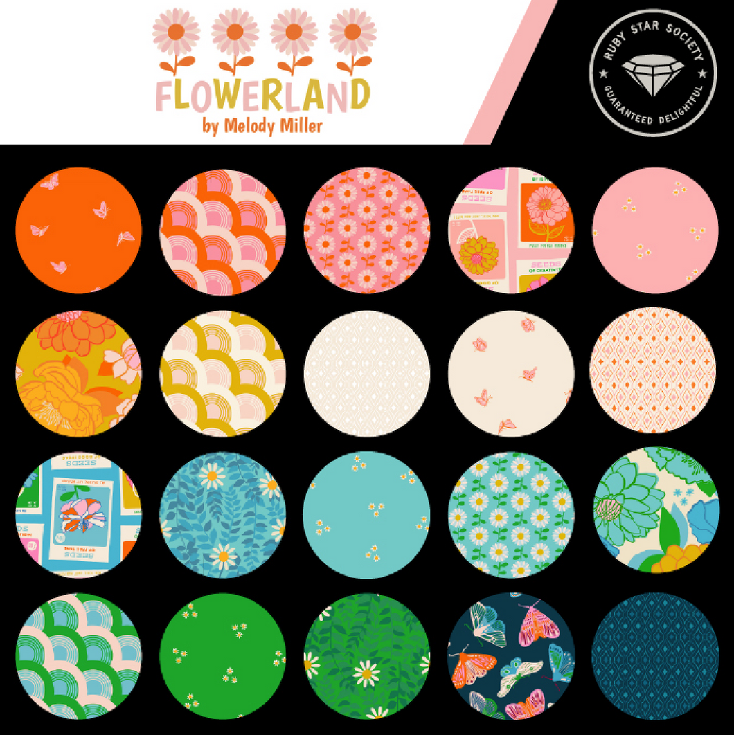 Flowerland CHARM PACK by Melody Miller of Ruby Star Society for Moda Fabrics