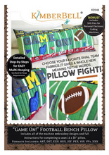Load image into Gallery viewer, GAME ON! FOOTBALL BENCH PILLOW MACHINE EMBROIDERY CD
