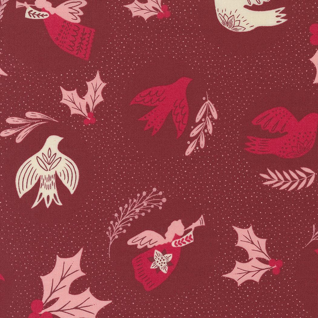 Good News Great Joy CRANBERRY 1 by Fancy That Design House for Moda Fabrics