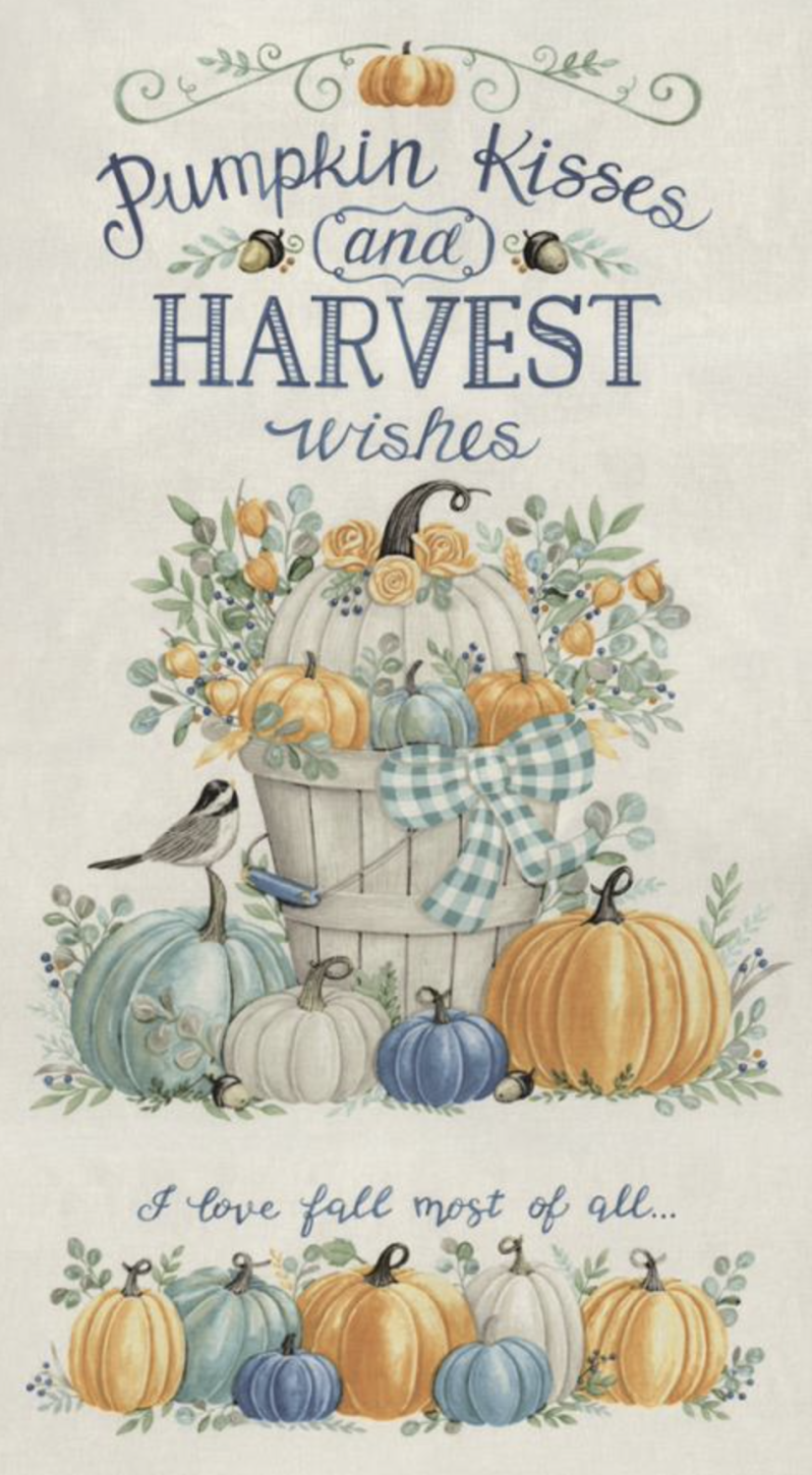 Harvest Wishes WHITEWASHED PANEL by Deb Strain for Moda Fabrics