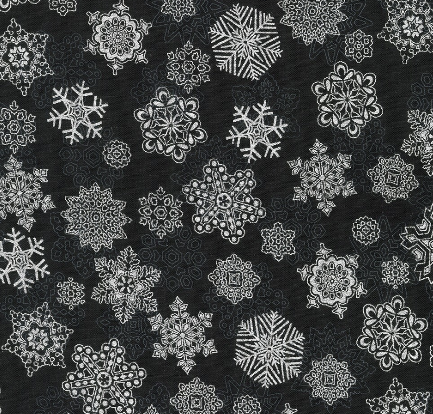 Holiday Flourish - Snow Flourish ONYX 2 by/for Robert Kauffman Fabrics