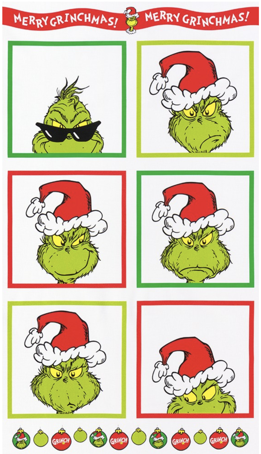 How the Grinch Stole Christmas HOLIDAY PANEL for Robert Kauffman Fabrics