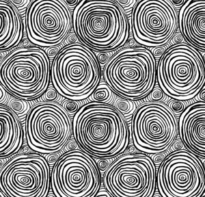 Kaffe Fassett Collective 108" WIDEBACK ONION RINGS - BLACK by Brandon Mably for Free Spirit Fabrics