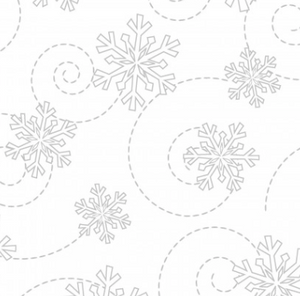 KimberBell Basics SNOWFLAKES White on White