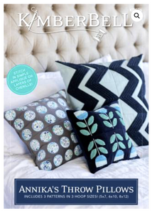 Kimberbell Annika's Throw Pillows for Machine Embroidery