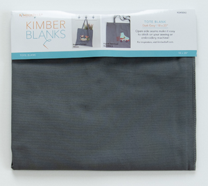 Kimberbell Canvas Tote Blank, 18"x20", Dark Grey