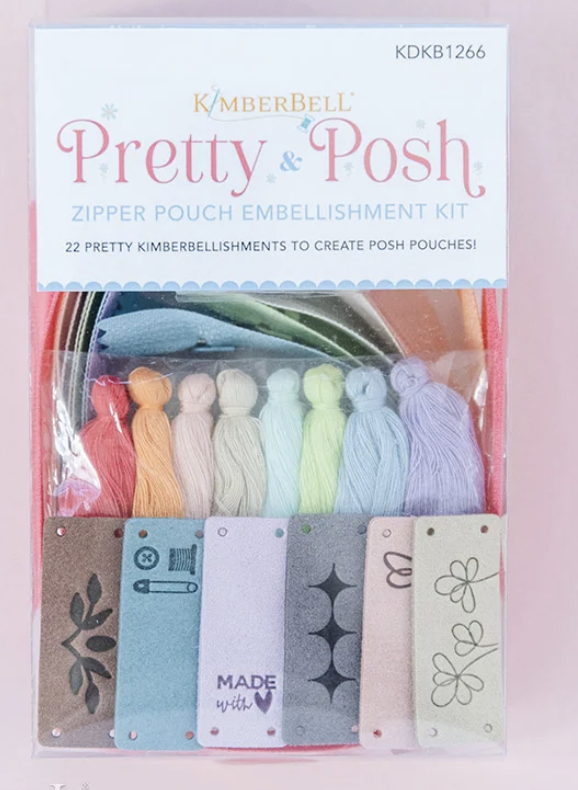 Kimberbell Pretty & Posh Zipper Pouches Embellishment Kit
