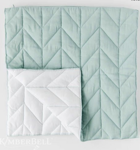 Kimberbell Quilted Pillow Cover Blank 19" x 19" Mist Linen