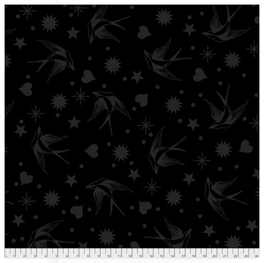 Linework FAIRY FLAKES - INK by Tula Pink for Free Spirit Fabrics