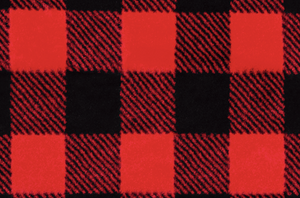 Luxe Cuddle Buffalo Check SCARLET/BLACK by Shannon Fabrics