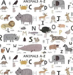 Noah's Ark ANIMALS A-Z - WHITE by/for Dear Stella