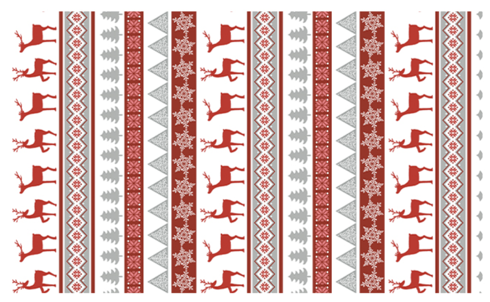 Nordic Cabin RED DEER STRIPE by Cherry Guidry for Benartex Fabrics