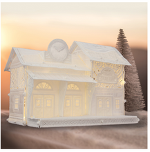 Load image into Gallery viewer, OESD Freestanding Christmas Village: Train Station
