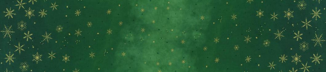 Ombre Flurries Metallic CHRISTMAS GREEN by V and Co. for Moda Fabrics