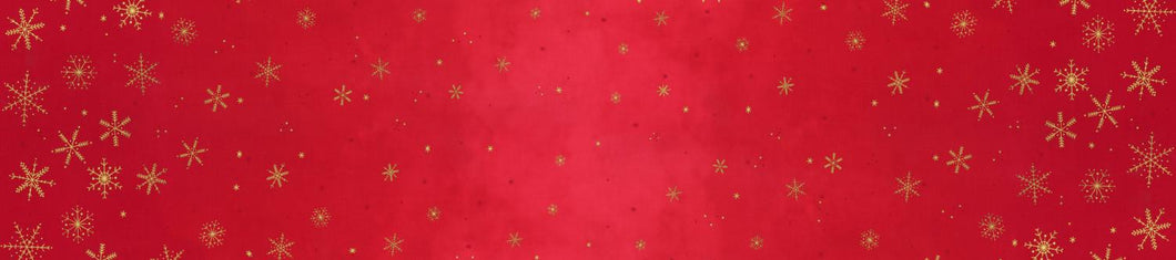 Ombre Flurries Metallic CHRISTMAS RED by V and Co. for Moda Fabrics