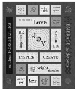 Opposites Attract PANEL - GREY by Wing and a Prayer Design for Timeless Treasures