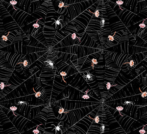 Pretty Creepy BLACK CAPTURED by Cori Dantini for Free Spirit Fabrics