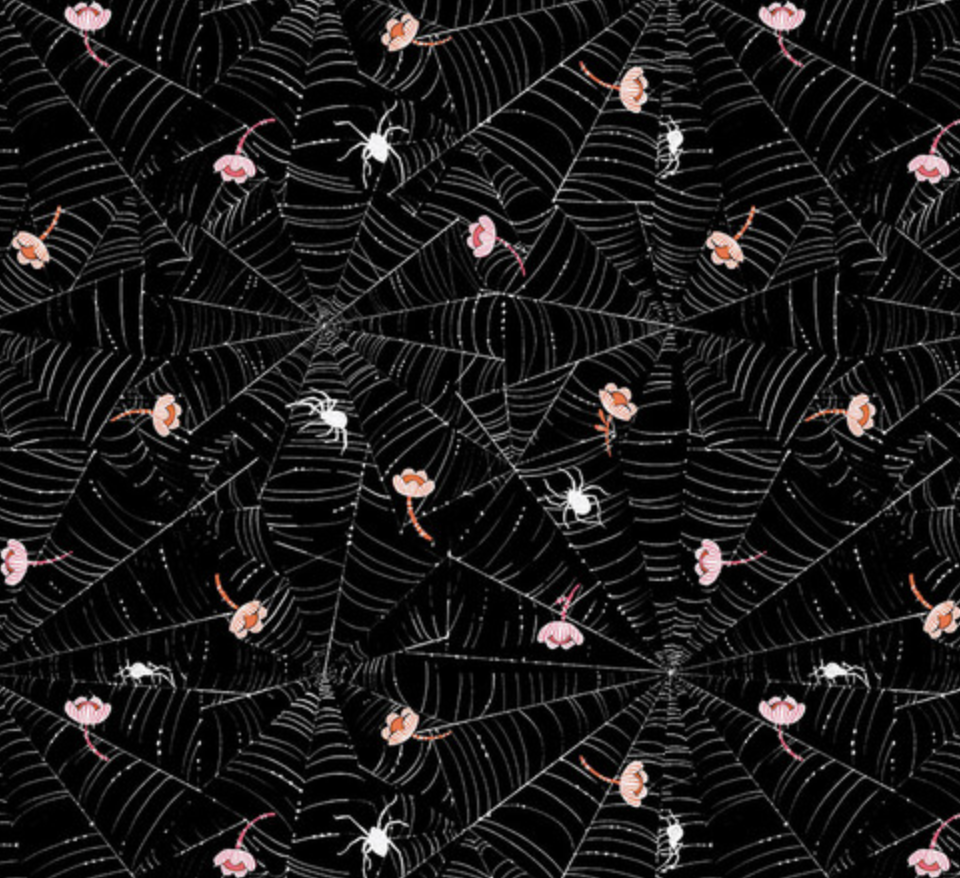 Pretty Creepy BLACK CAPTURED by Cori Dantini for Free Spirit Fabrics