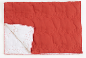 Quilted Cover Blank, Rust Linen
