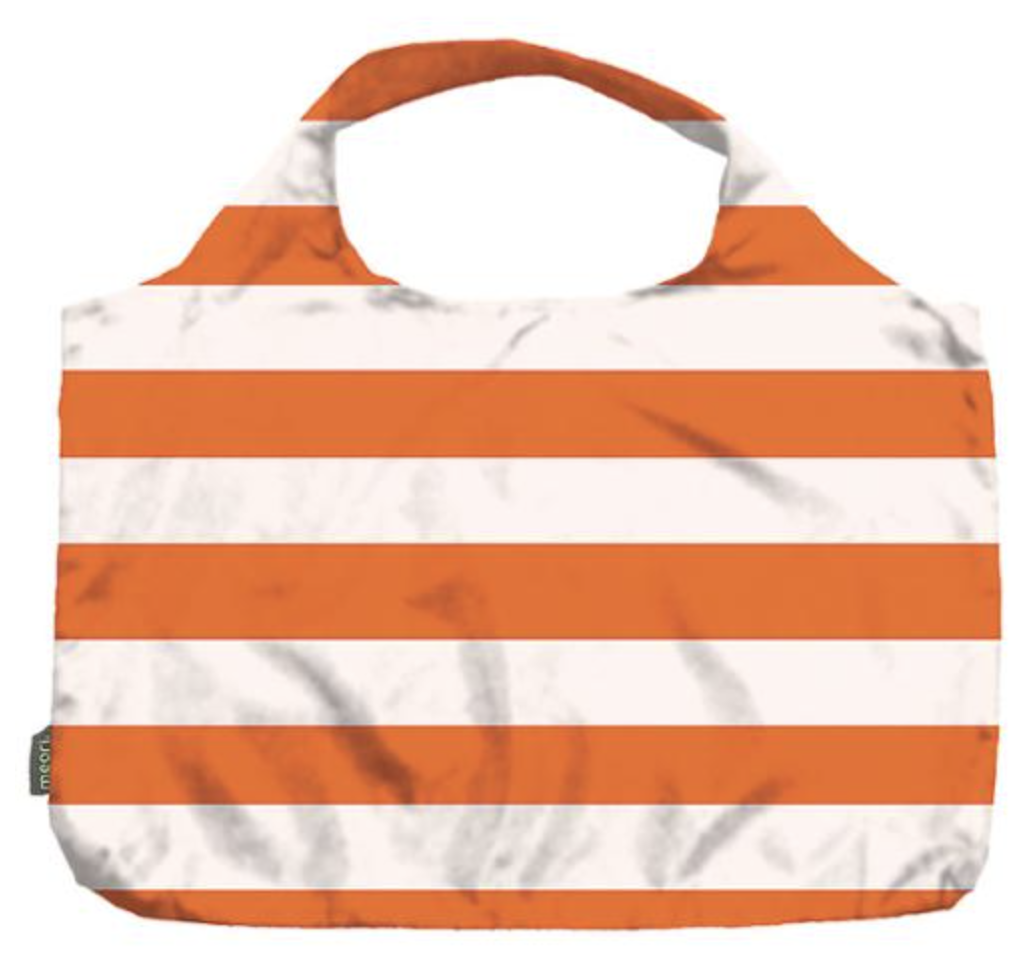 Reusable Pocket Shopper - Orange Wide Stripe