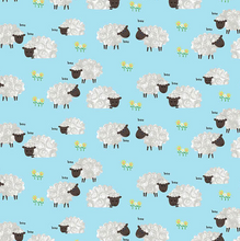 Load image into Gallery viewer, Sheep - Light Blue by Kate Mawdsley for Henry Glass &amp; Co
