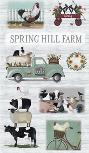 Spring Hill Farm GREY MULTI PANEL by Dianna Swartz for Benartex Designer Fabrics