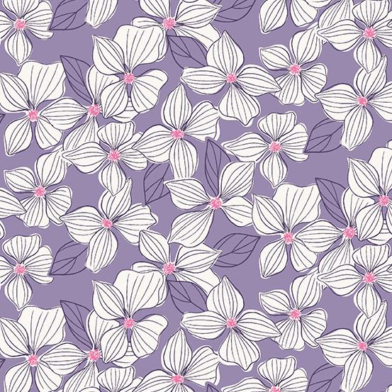 Wanderings DAYDREAM BLOSSOM - LILLAC by Stephanie Organes for Andover Fabrics