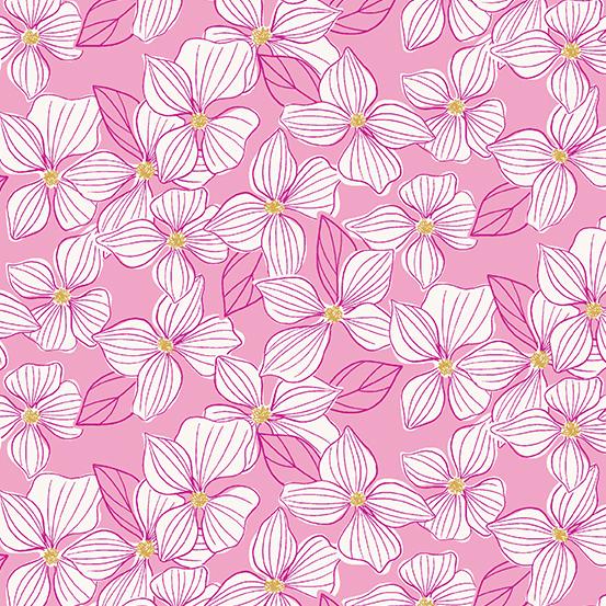 Wanderings DAYDREAM BLOSSOM - PINK by Stephanie Organes for Andover Fabrics