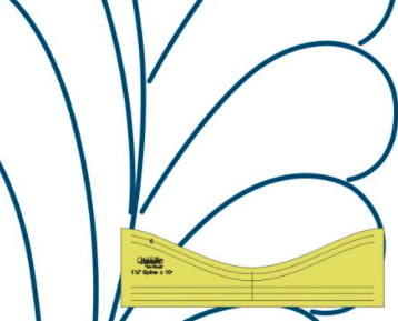 Westalee Design Feather Spine Templates 10